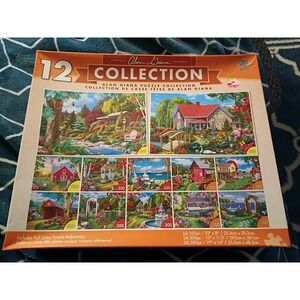 Masterpieces Jigsaw Puzzle 12-Pack Bundle Set, Folk Art By Alan Toy